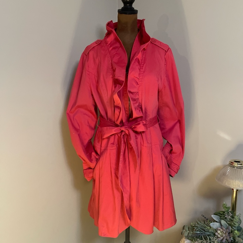 Vintage Y2K Coral Mid-Length Jacket